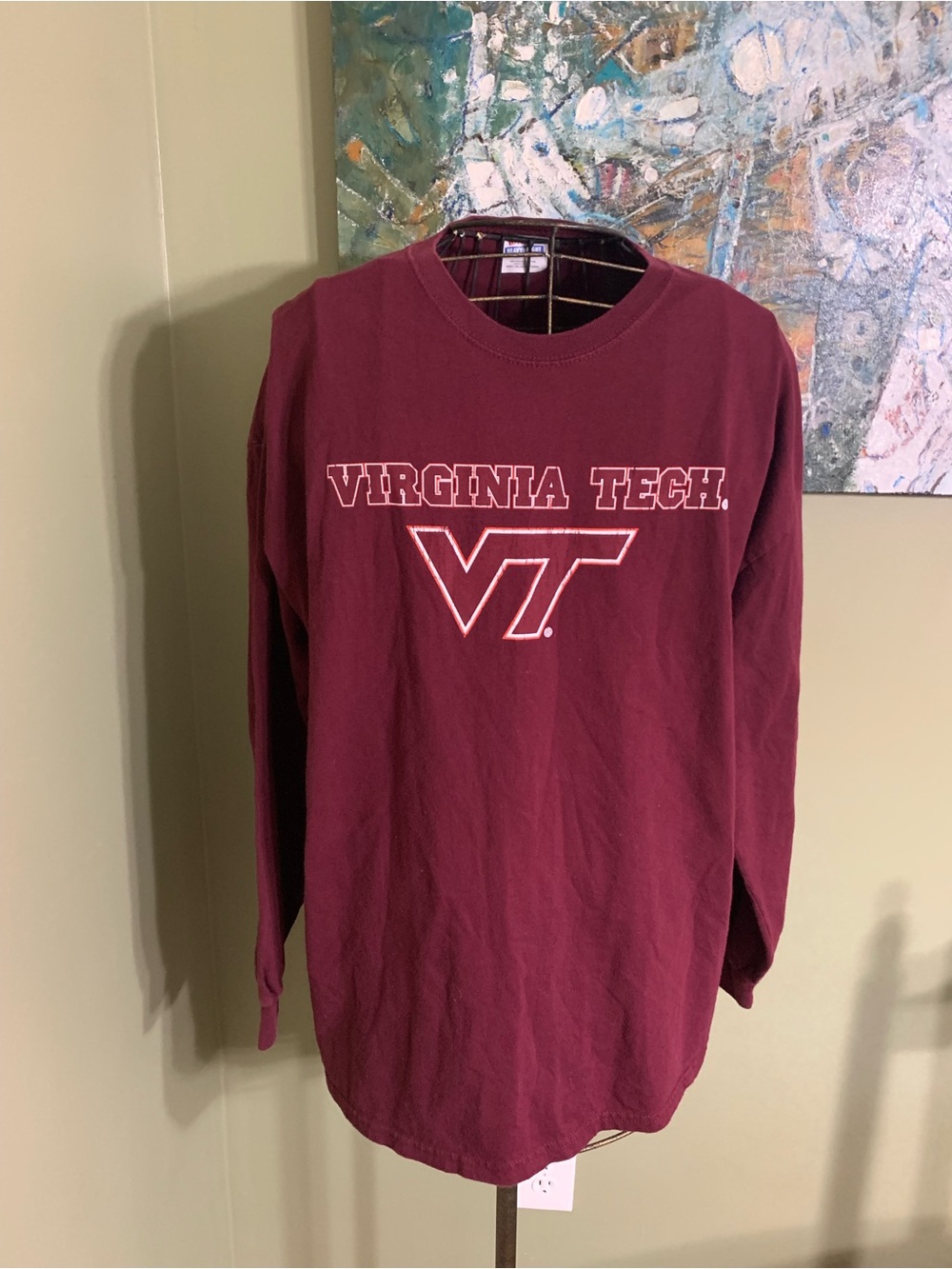 Virginia Tech Hokies long sleeve T-shirt in size 2XL.